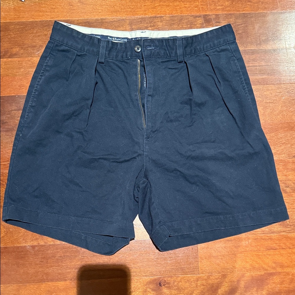 Polo by Ralph Lauren Men's Dark Blue Flat Front Shorts